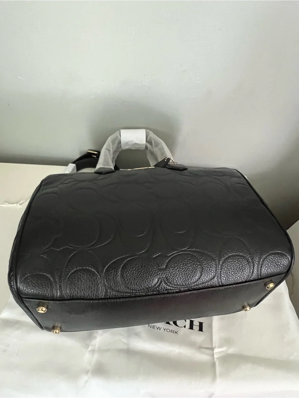 Coach Large Rowan Satchel In Signature Leather With Wallet